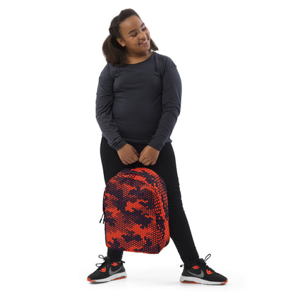 Minimalist Backpack | Orange & Blue Digital Camouflage