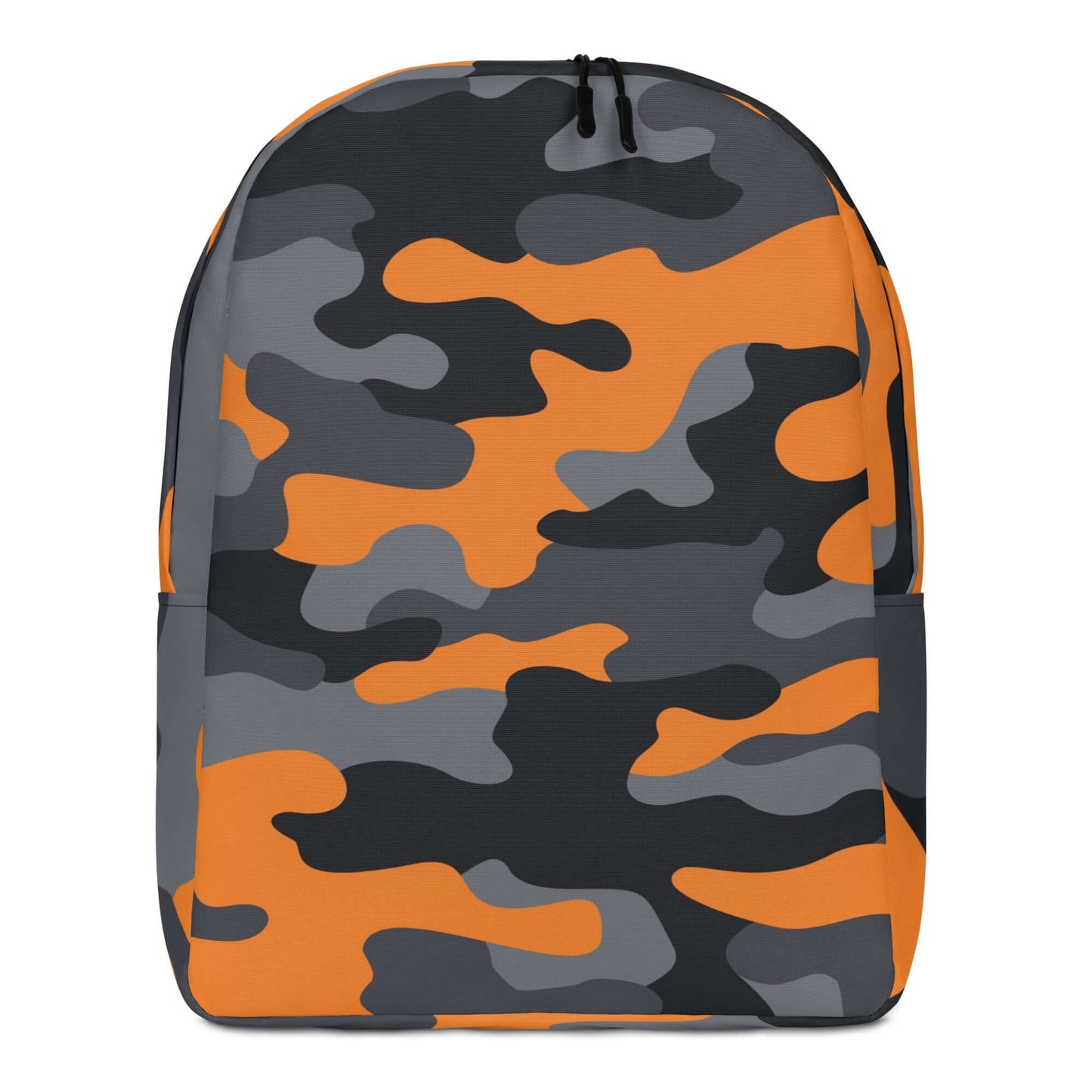 Minimalist Backpack | Orange, Gray & Black Camouflage