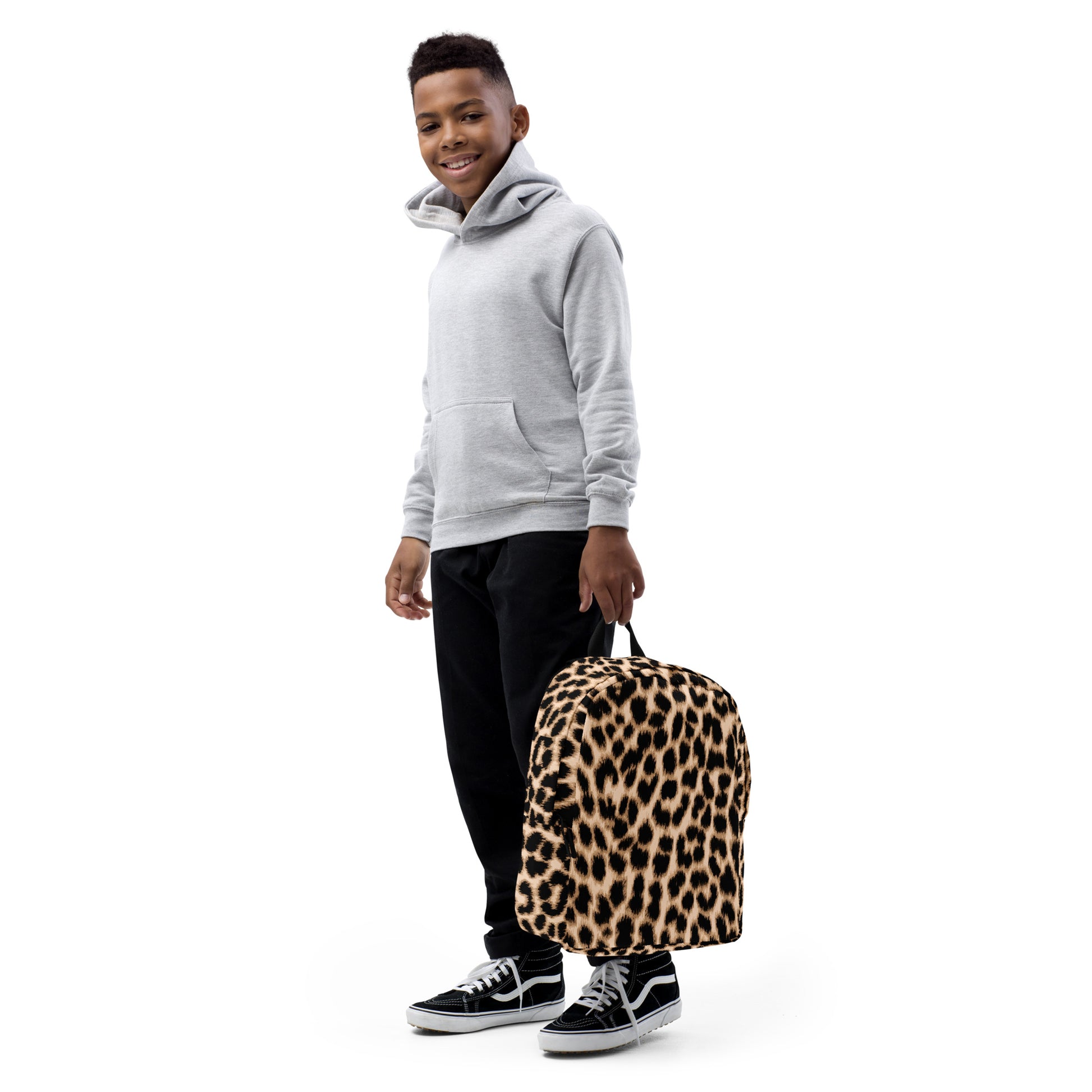 Minimalist Backpack | Cheetah Print | Classic Brown