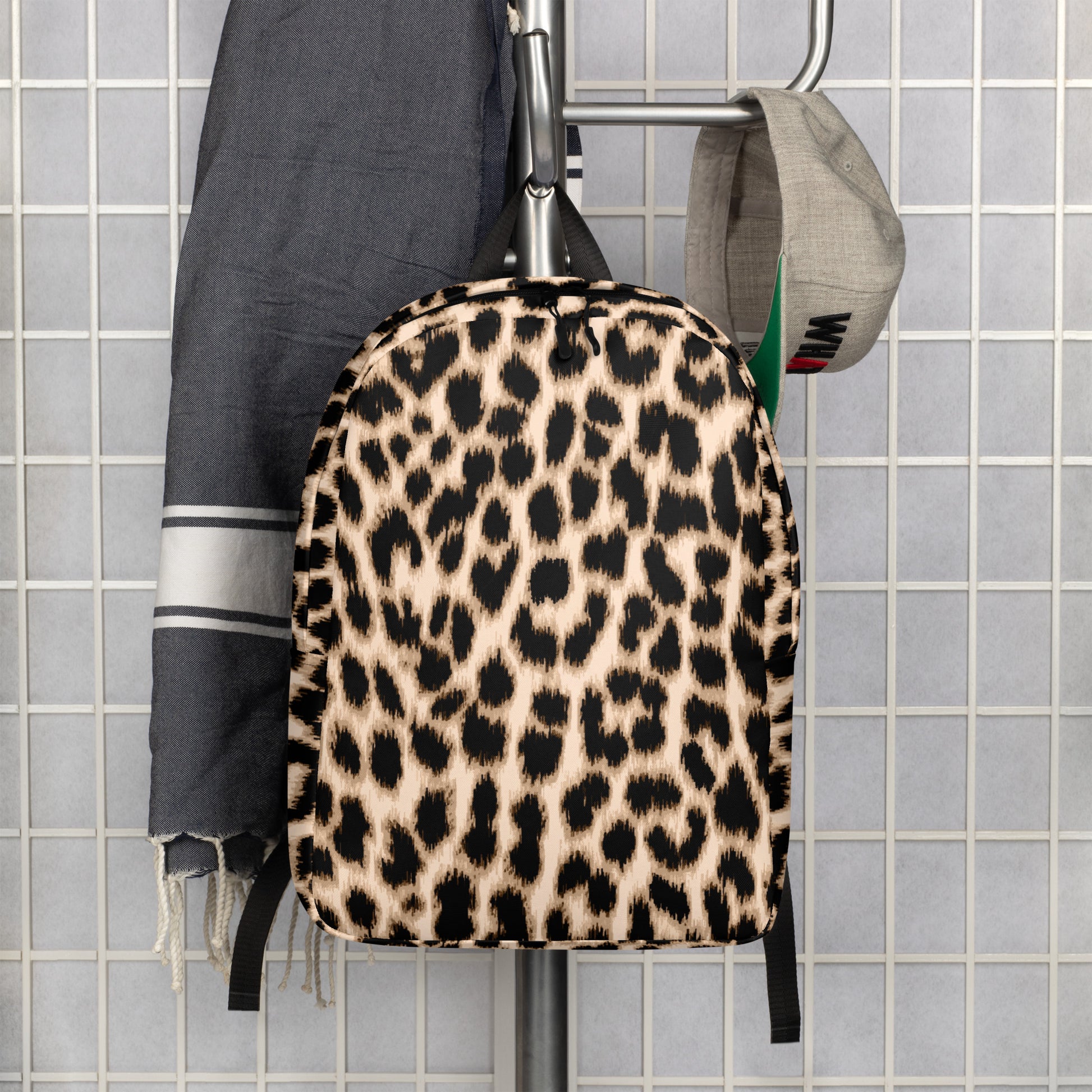 Minimalist Backpack | Cheetah Print | Classic Brown