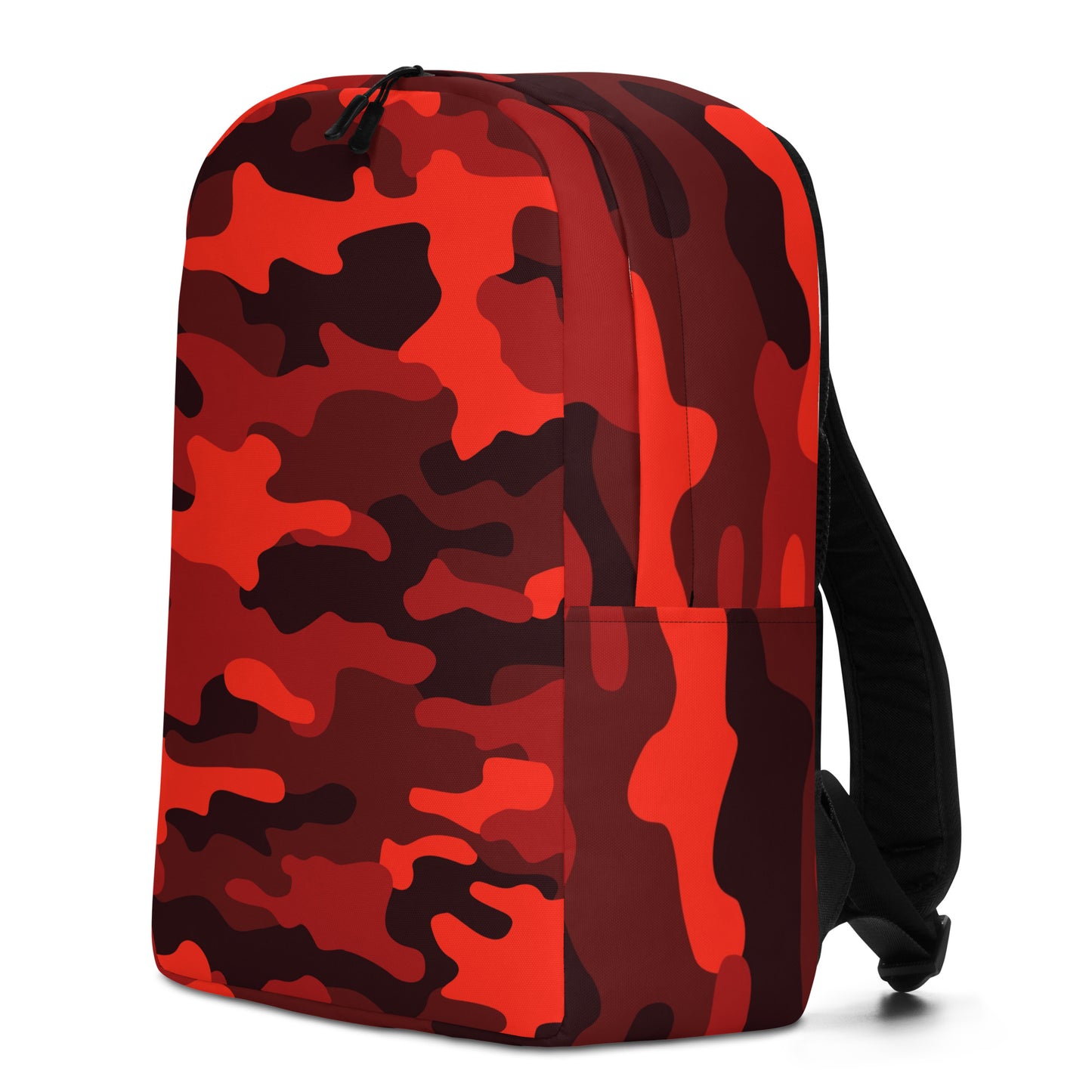 Minimalist Backpack | Scarlet Red & Black Camouflage