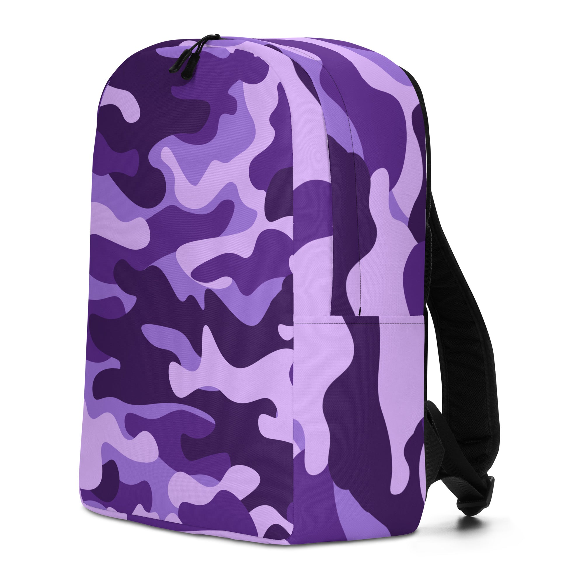 Minimalist Backpack | Purple, Blue & Mauve Camouflage