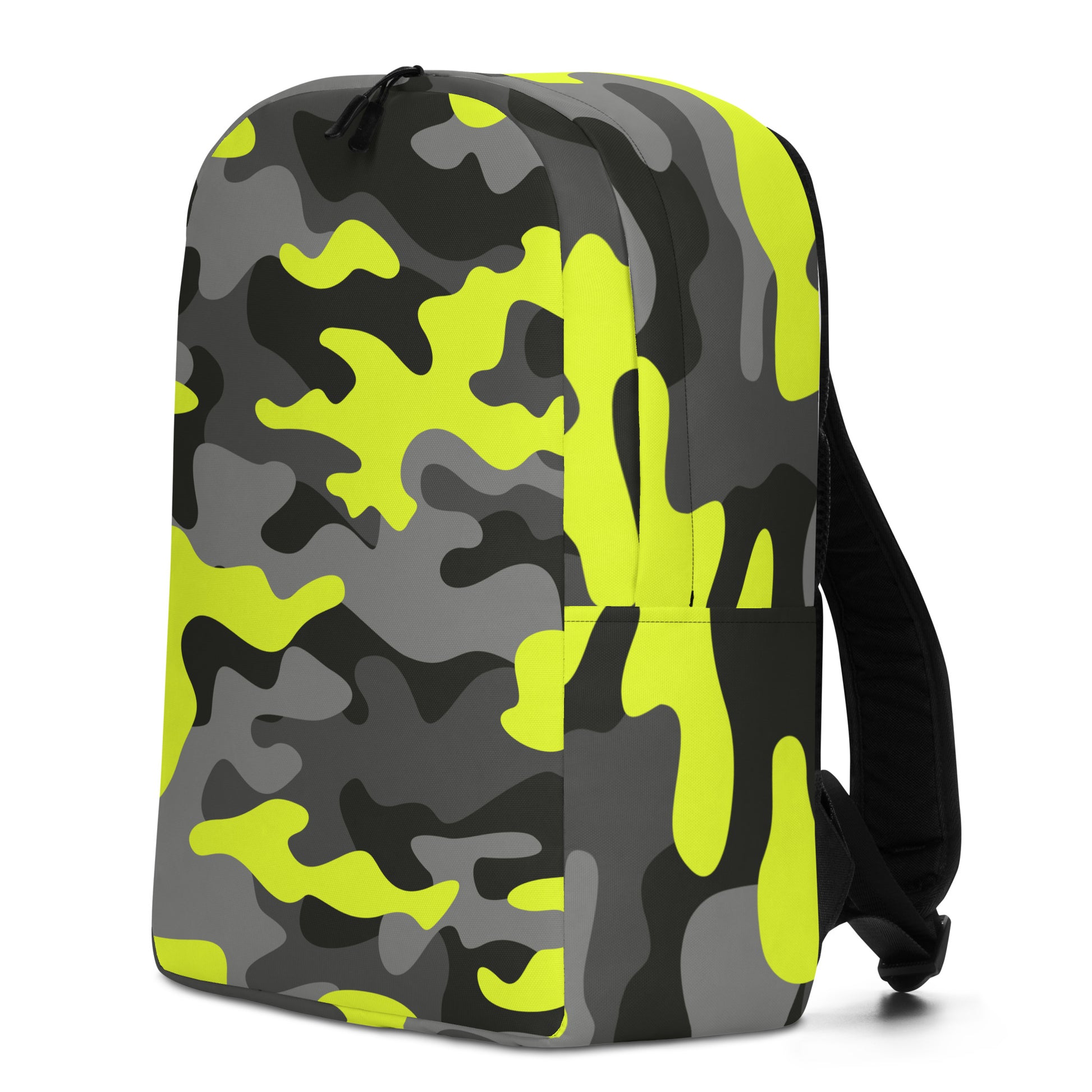 Minimalist Backpack | Black, Gray & Yellow Camouflage