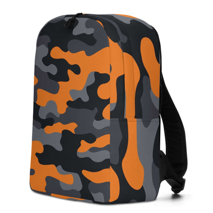 Minimalist Backpack | Orange, Gray & Black Camouflage