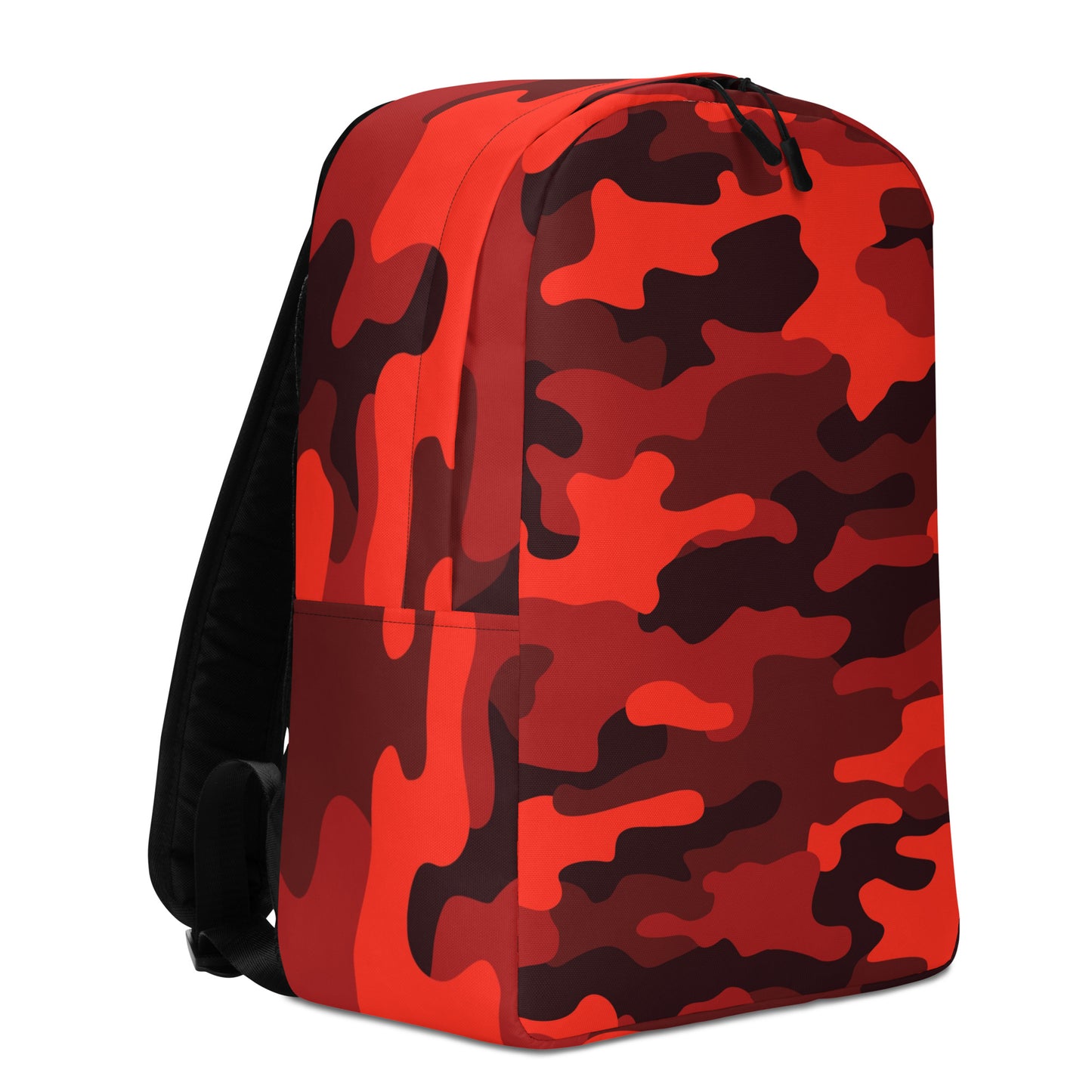 Minimalist Backpack | Scarlet Red & Black Camouflage