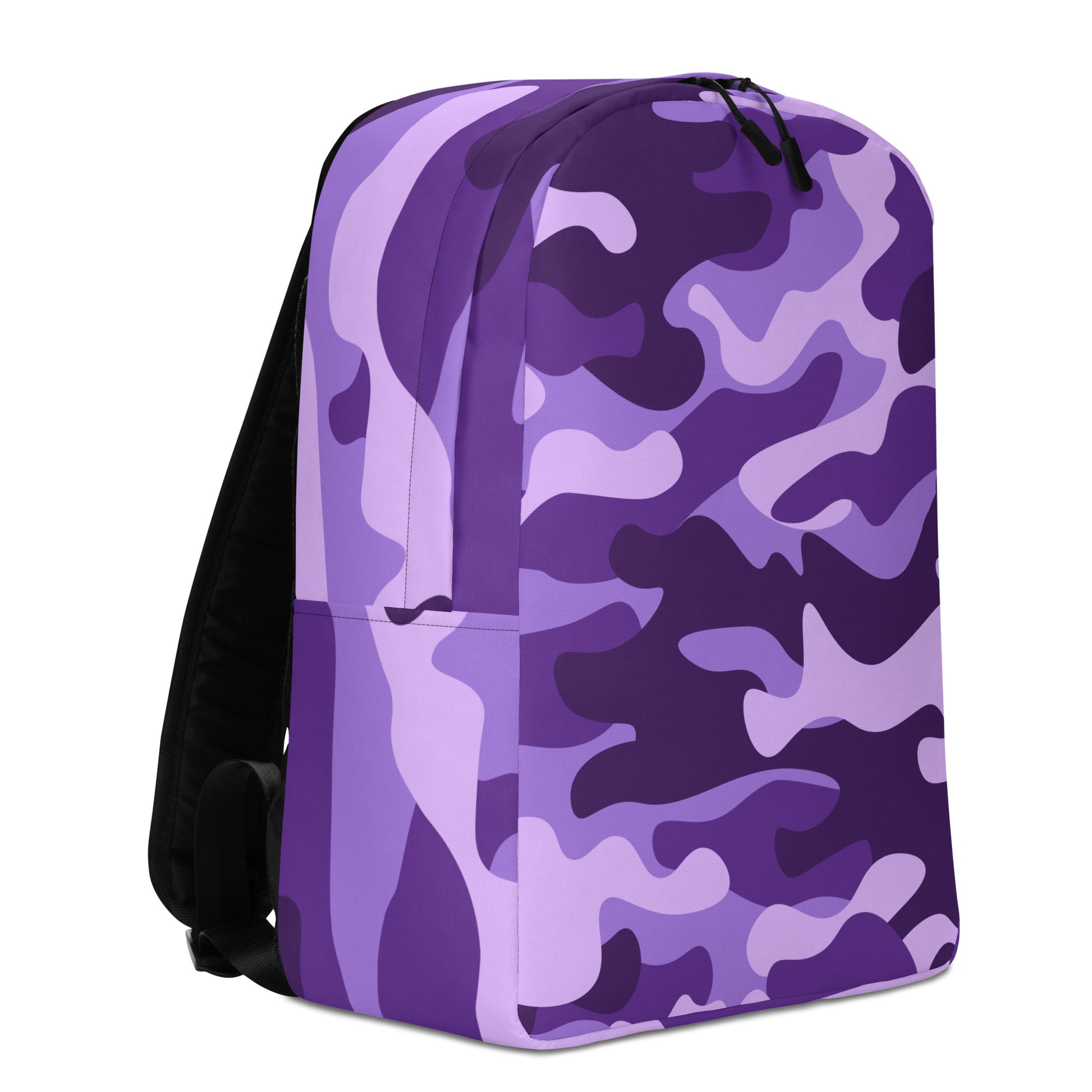 Minimalist Backpack | Purple, Blue & Mauve Camouflage