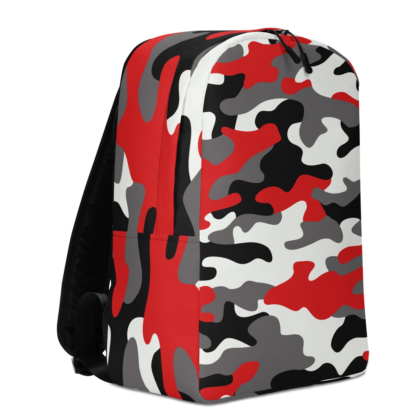 Minimalist Backpack | Red, Black & White Camouflage