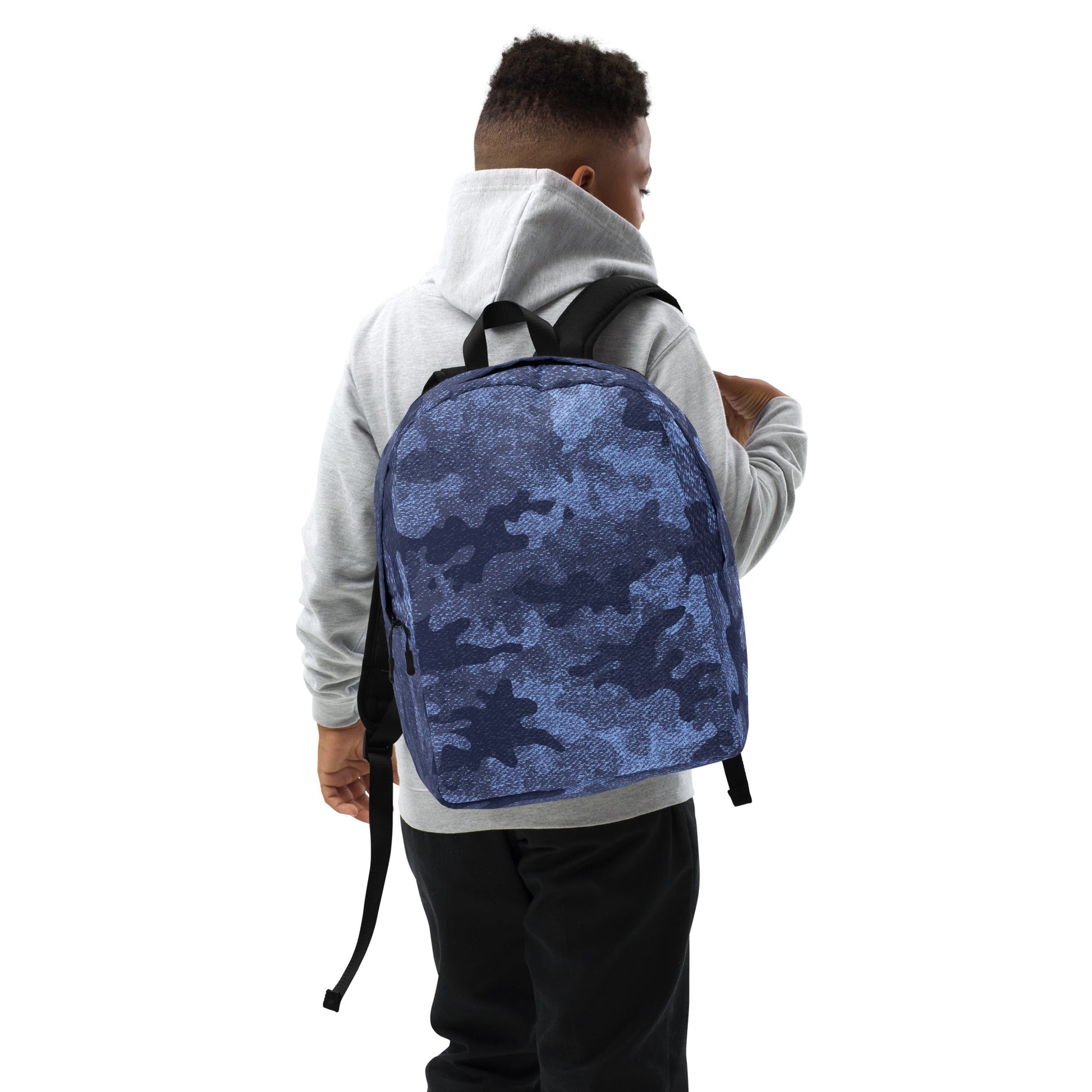 Minimalist Backpack | Denim Blue Camouflage