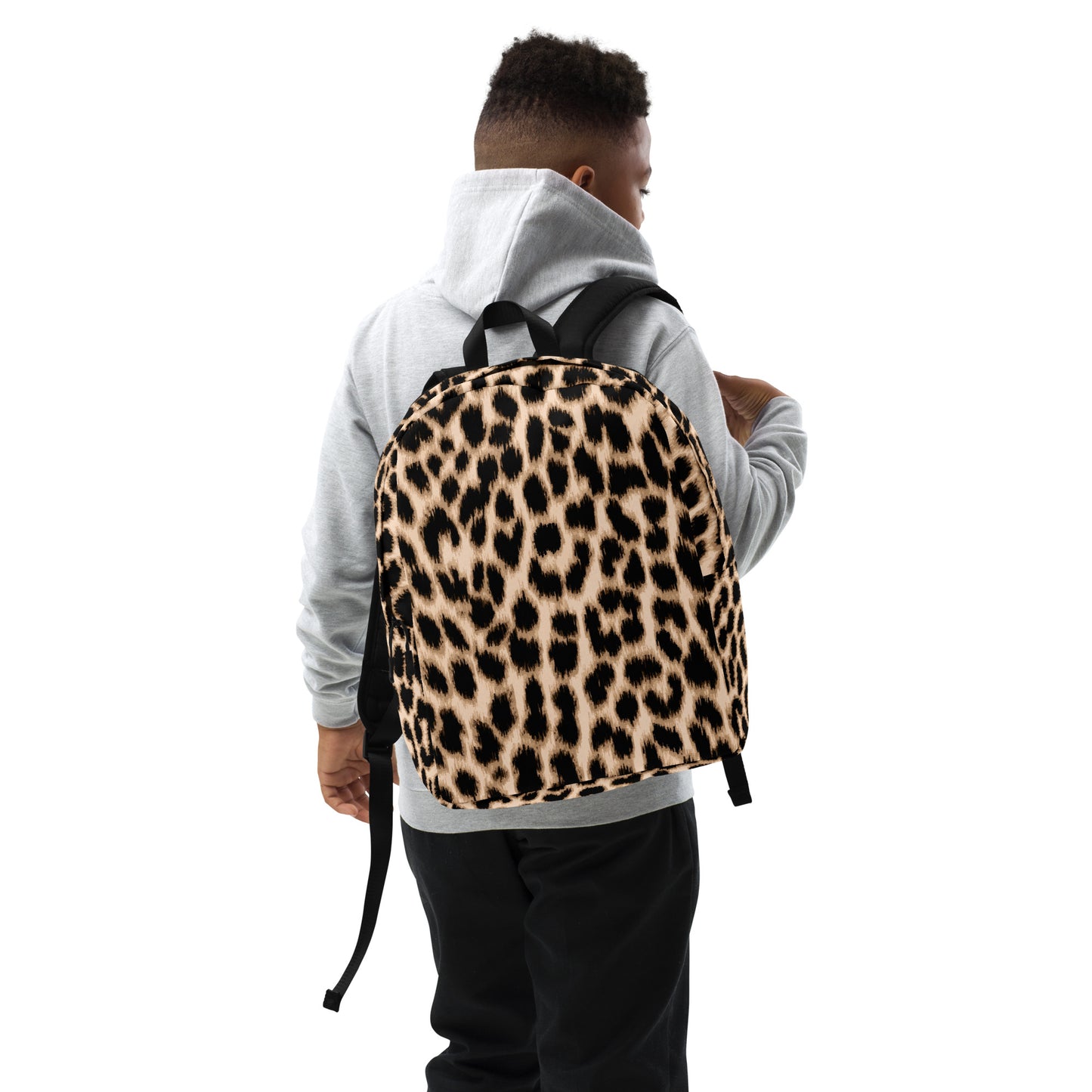 Minimalist Backpack | Cheetah Print | Classic Brown