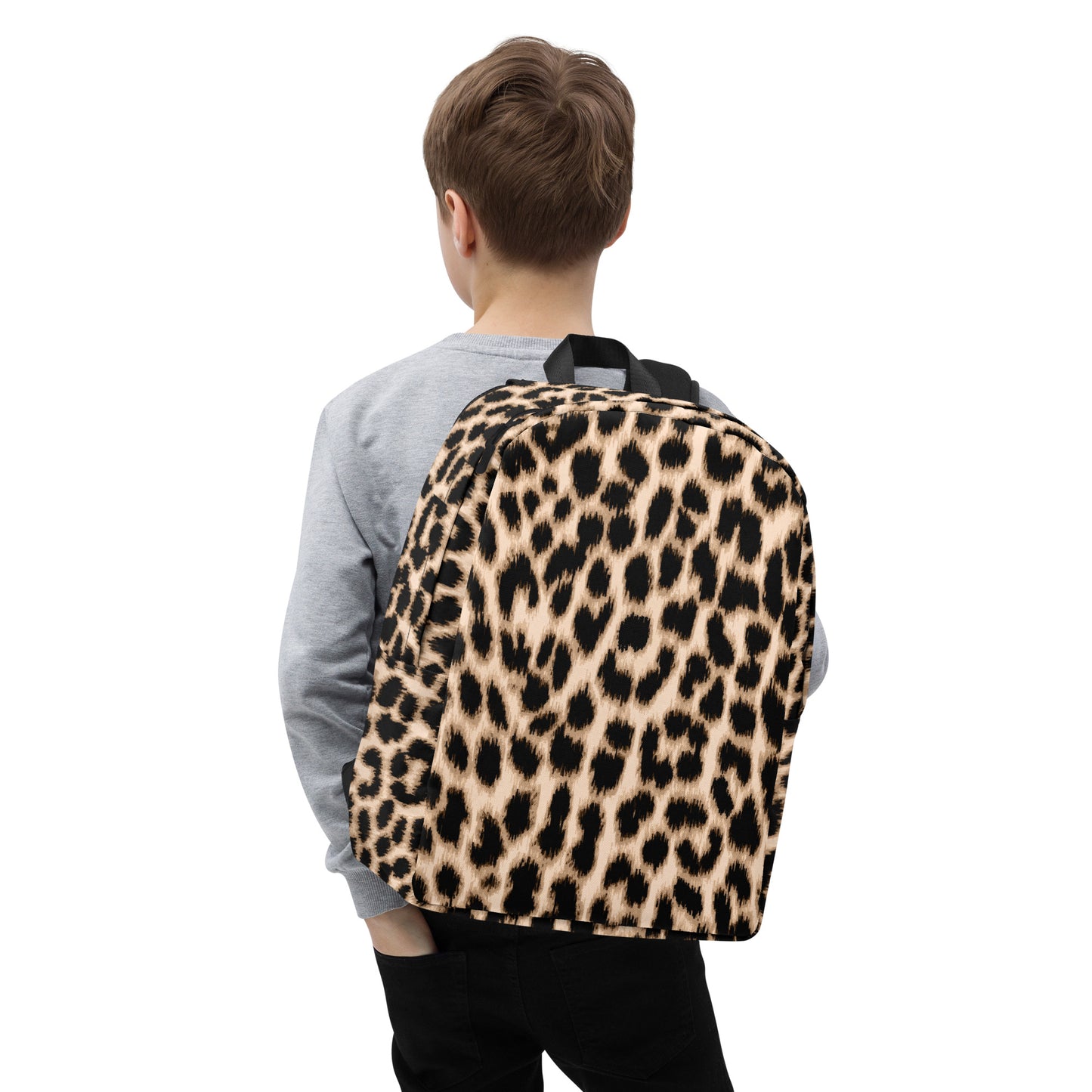 Minimalist Backpack | Cheetah Print | Classic Brown