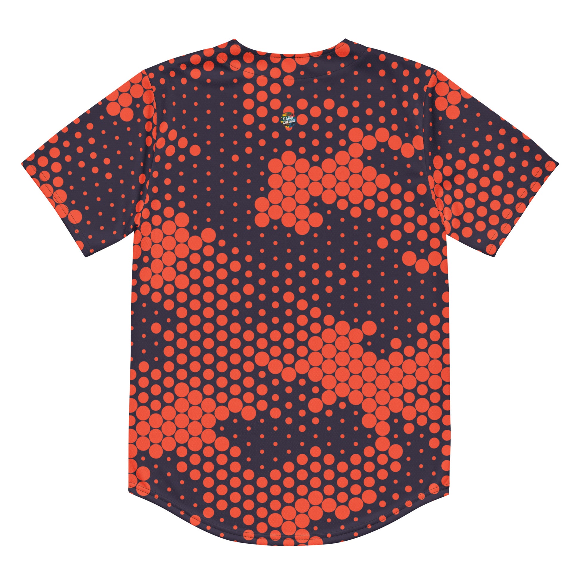 Baseball Jersey | Blue & Orange Digital Camouflage