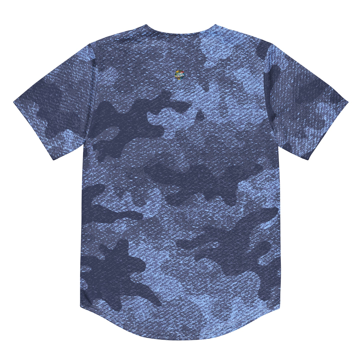 Baseball Jersey | Denim Blue Camouflage