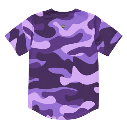 Baseball Jersey | Purple, Blue & Mauve Camouflage