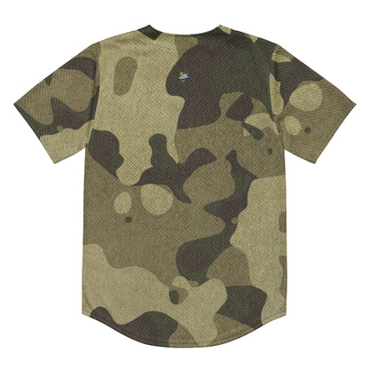 Baseball Jersey | Unisex | Green Fabric Camouflage