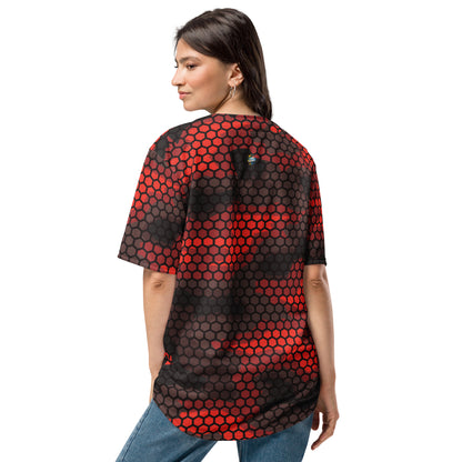 Red Camo Baseball Jersey | Geometric Hive