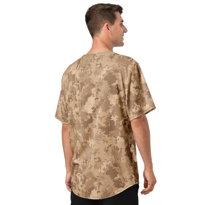 Brown Camo Baseball Jersey | Pixel Camouflage