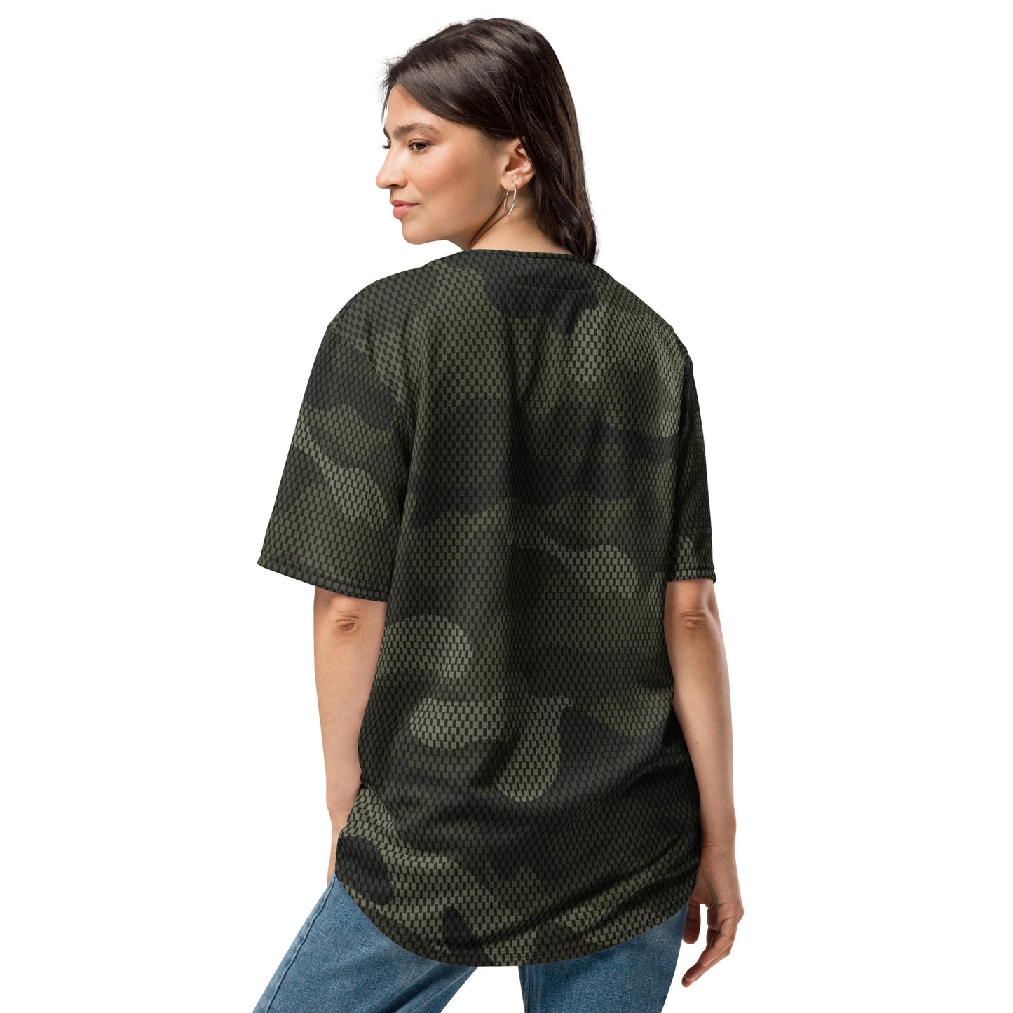 Camo Baseball Jersey | Brown Digital Dotted Camouflage