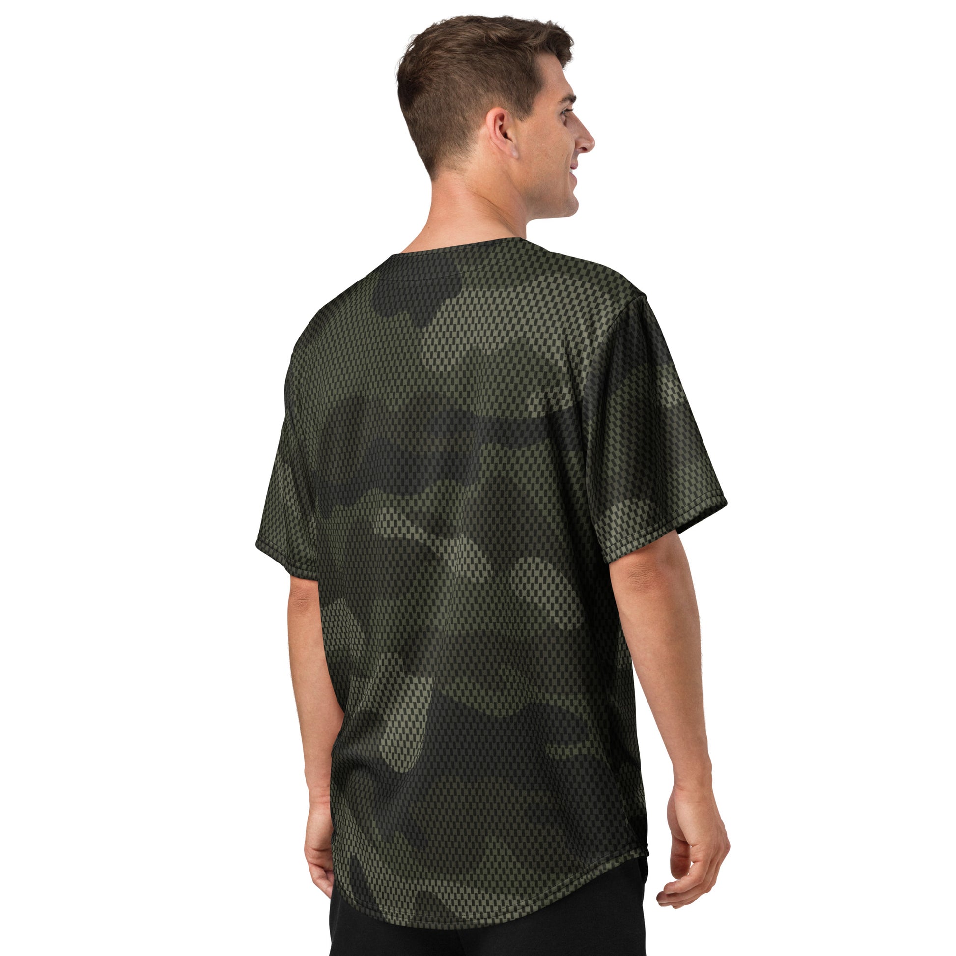 Camo Baseball Jersey | Brown Digital Dotted Camouflage