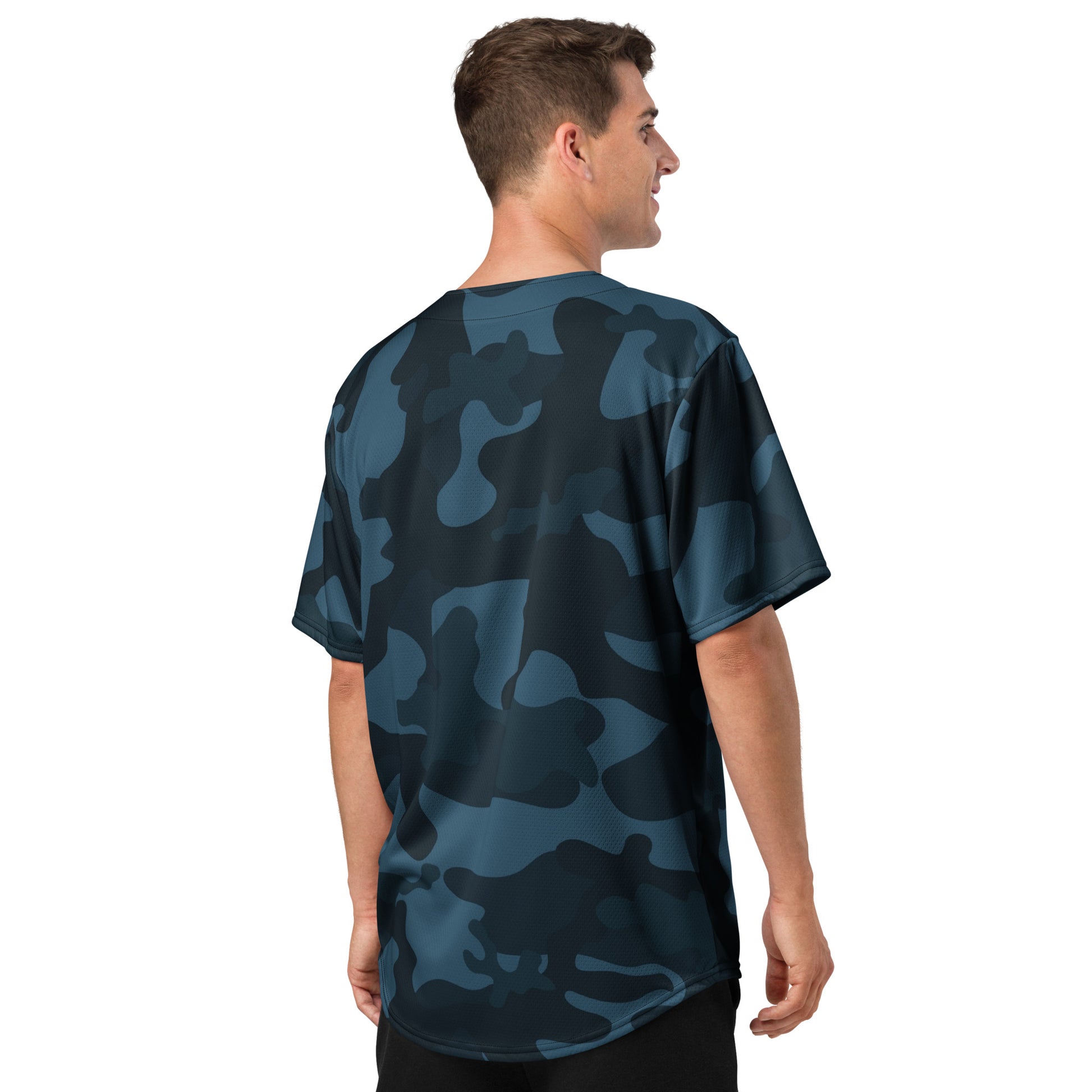 Camo Baseball Jersey | Military Blue Camouflage