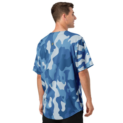 Camo Baseball Jersey | Army-inspired Blue Camouflage