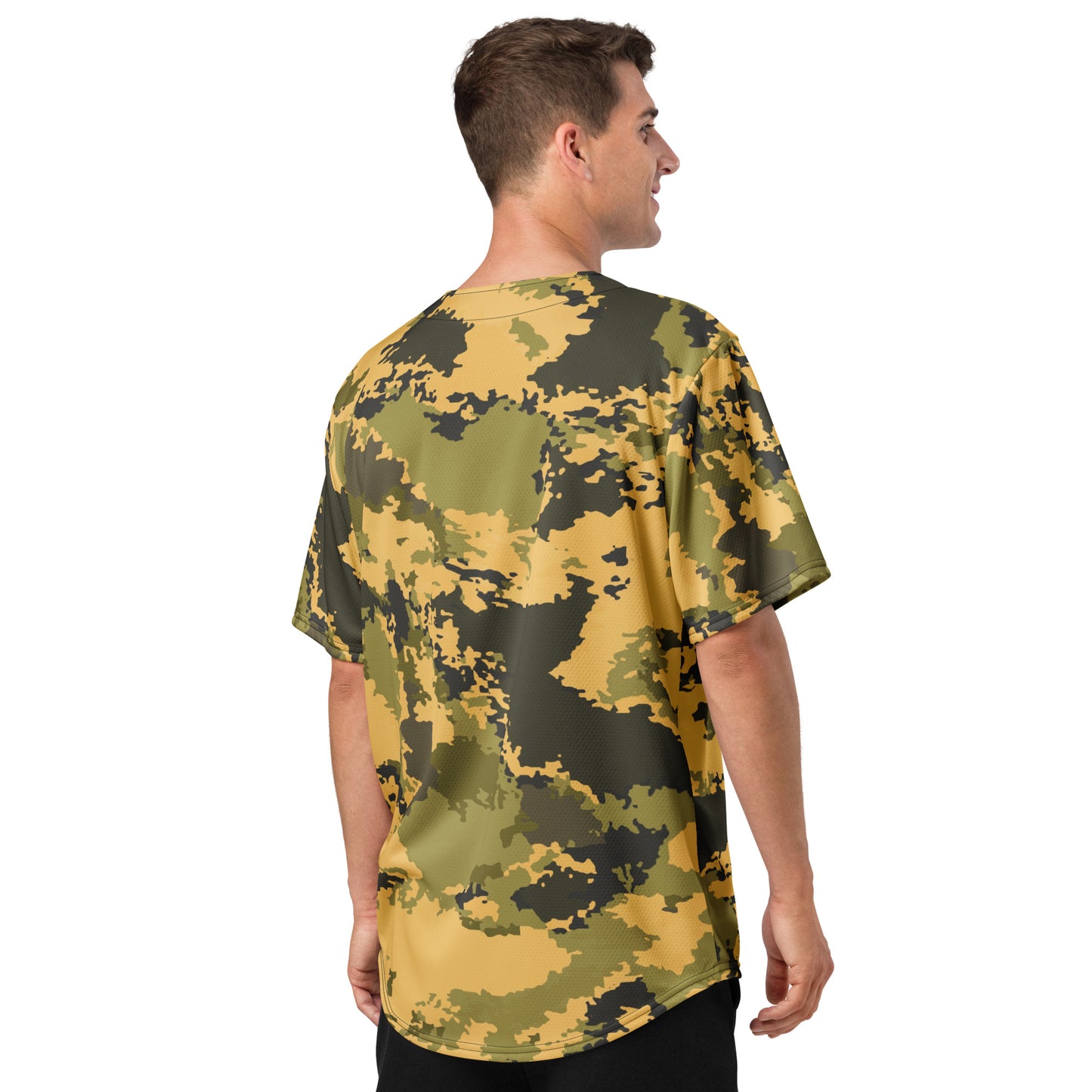 Camo Baseball Jersey | Desert Green Watercolor Camouflage