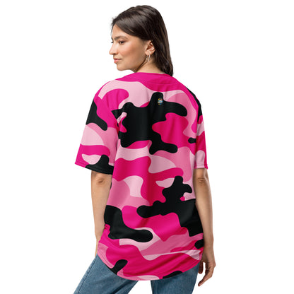 Camo Baseball Jersey | Pink, Candy, Black and Cerise