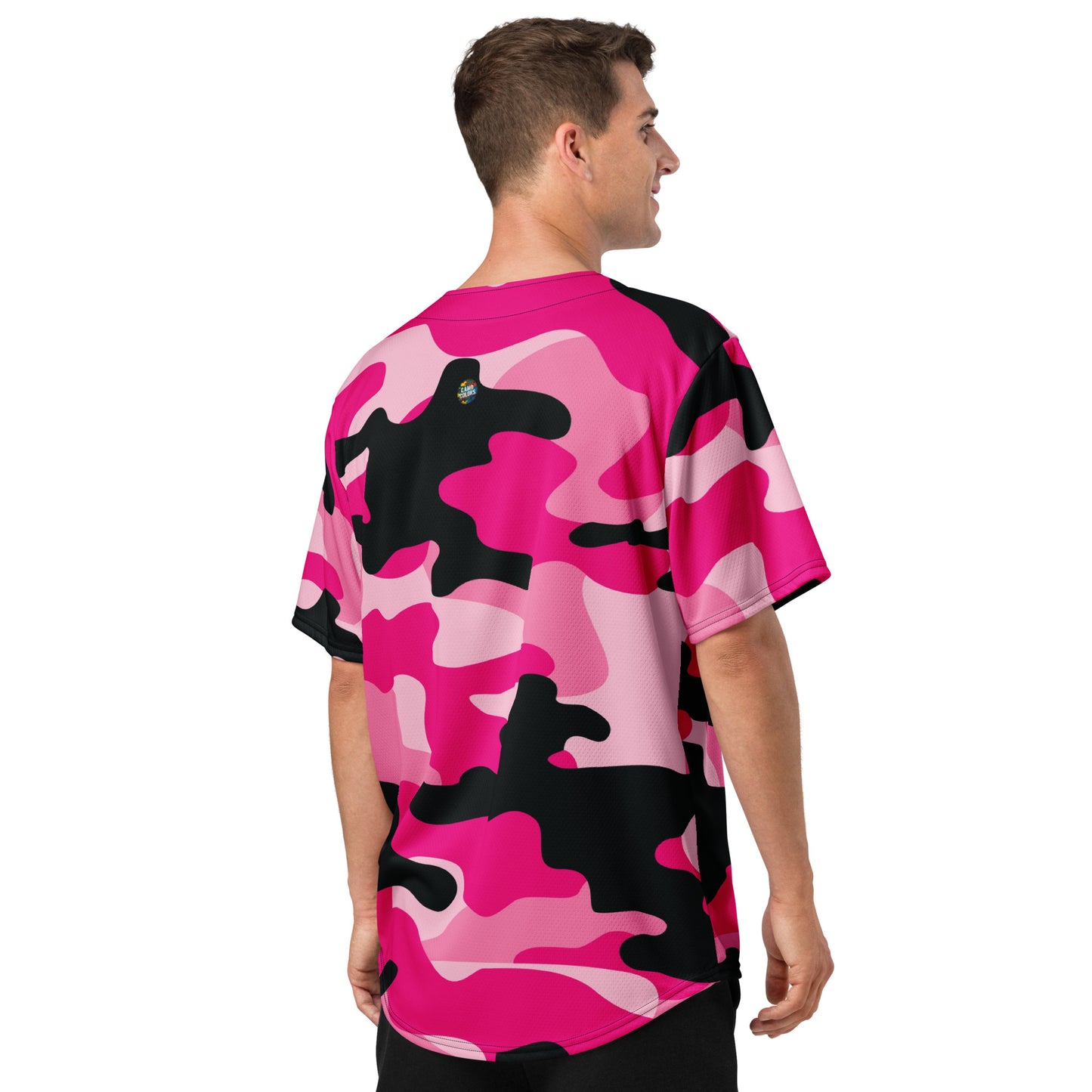 Camo Baseball Jersey | Pink, Candy, Black and Cerise