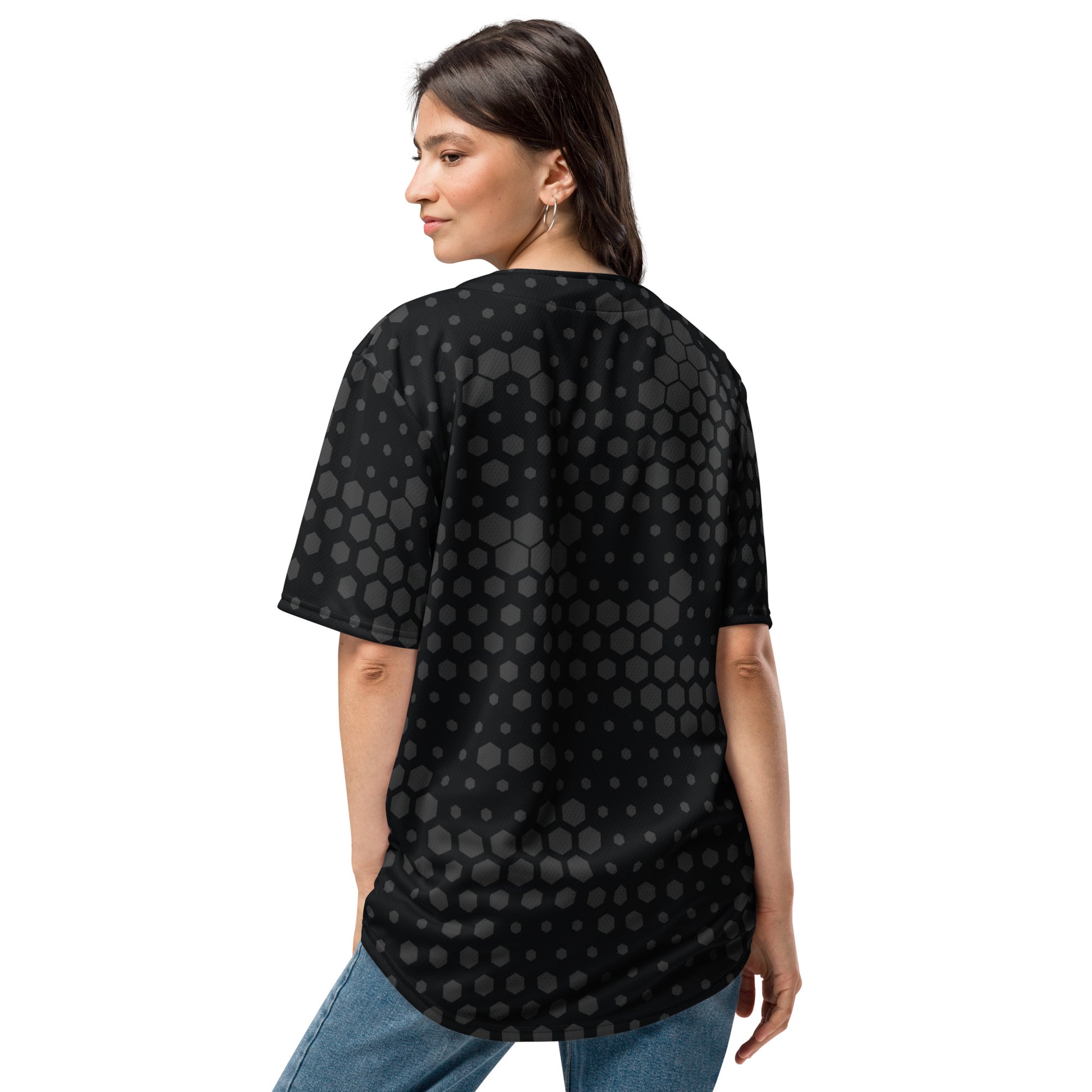 Camo Baseball Jersey | Stylish Black Hive