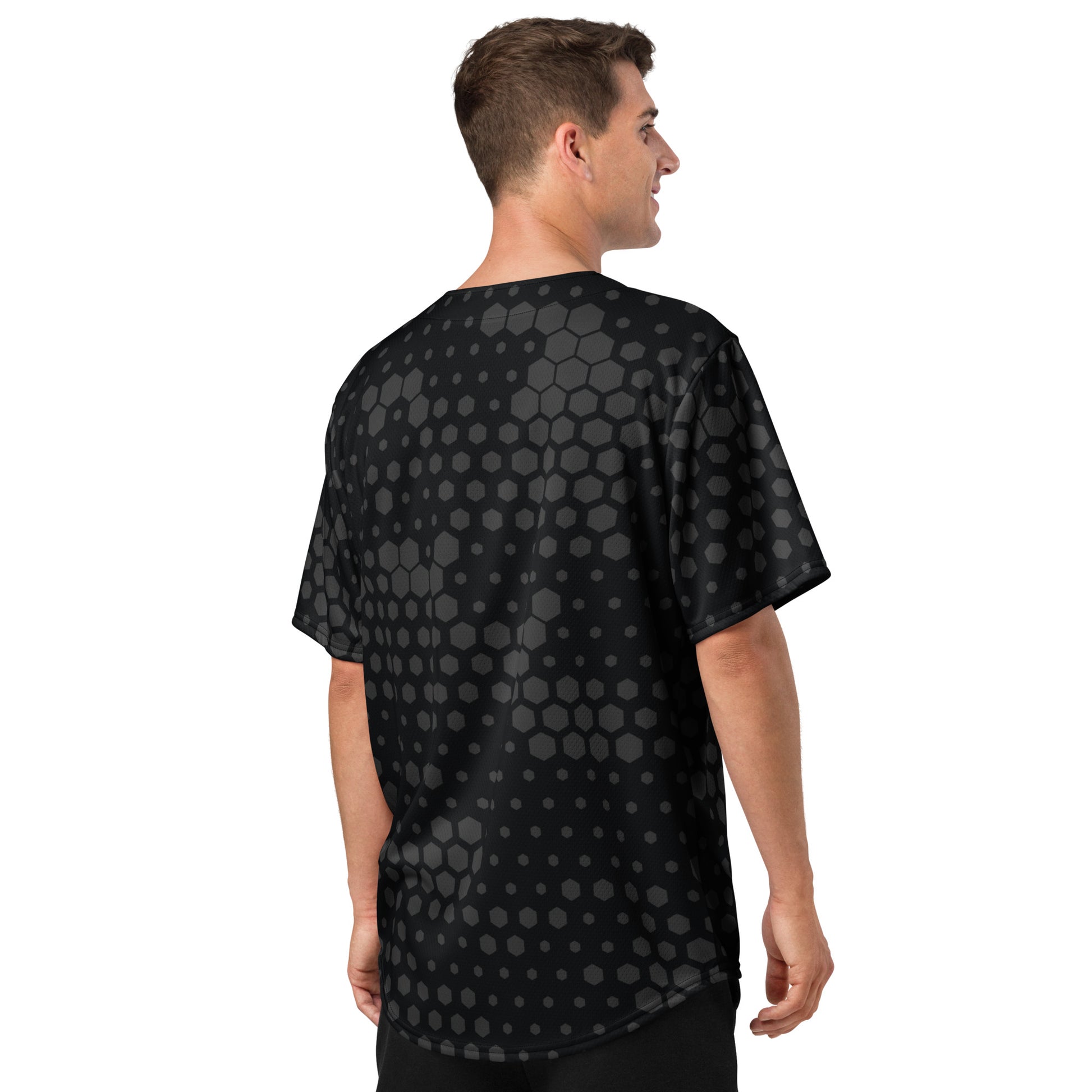 Camo Baseball Jersey | Stylish Black Hive