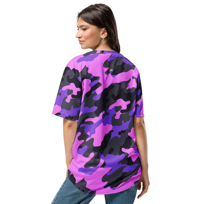 Camo Baseball Jersey | Pink, Black and Indigo Camouflage