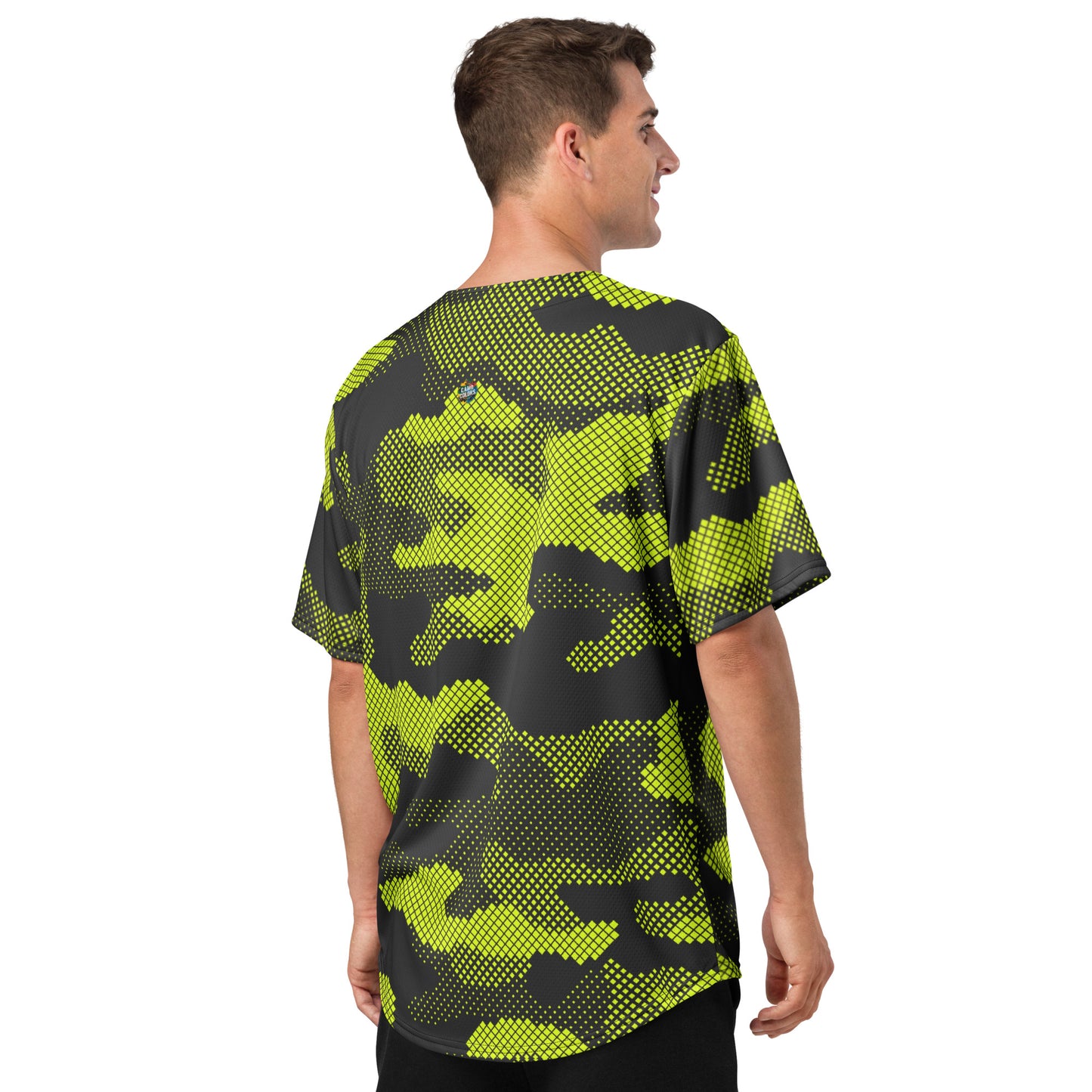 Camo Baseball Jersey | Green Dotted Camouflage