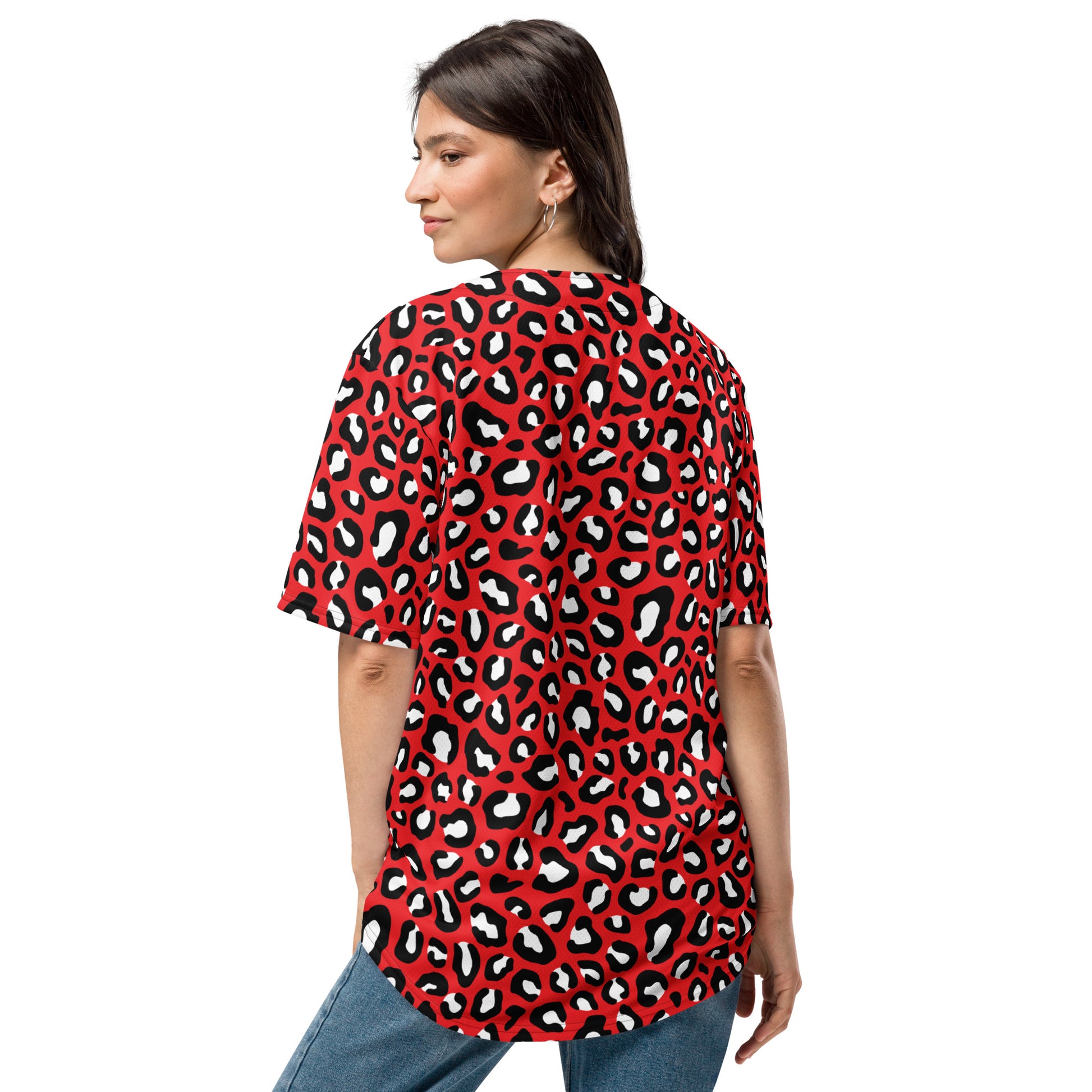 Leopard Jersey | Red, Black, and White Pattern