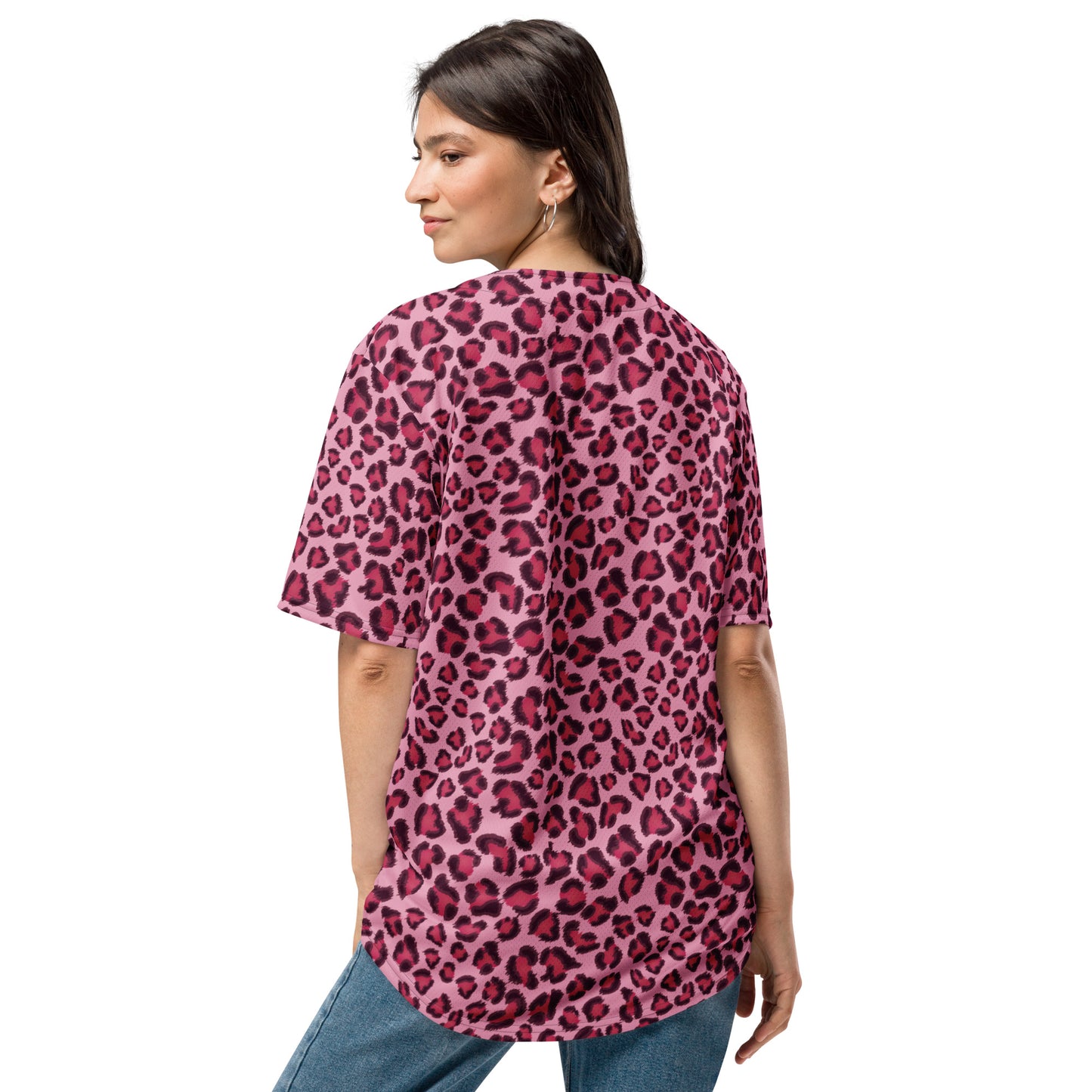 Leopard Jersey | Pink, Cherry and Black Pattern