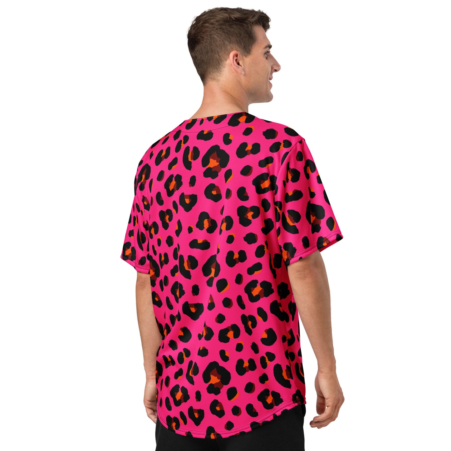 Leopard Jersey | Cerise Pink, Orange and Black