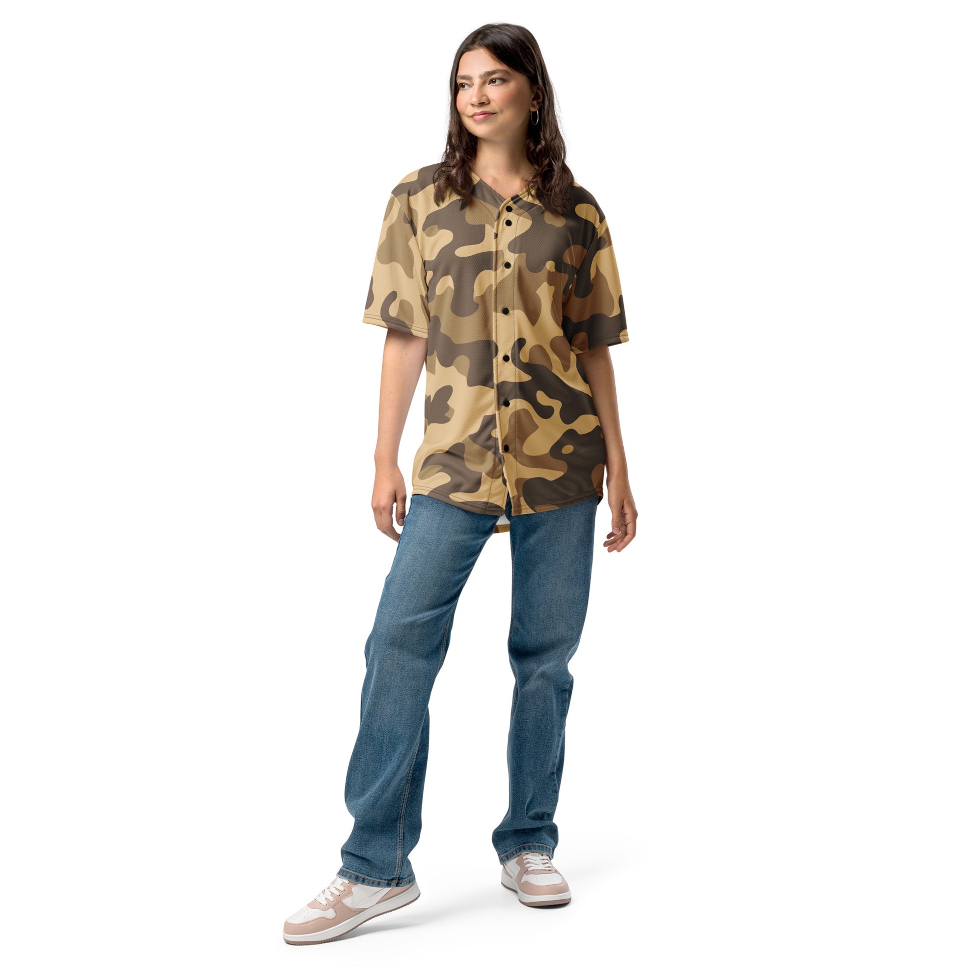 Baseball Jersey | Khaki Camouflage