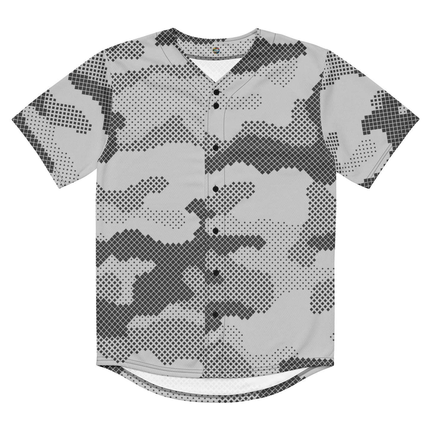 Baseball Jersey | Black & White Digital Camouflage