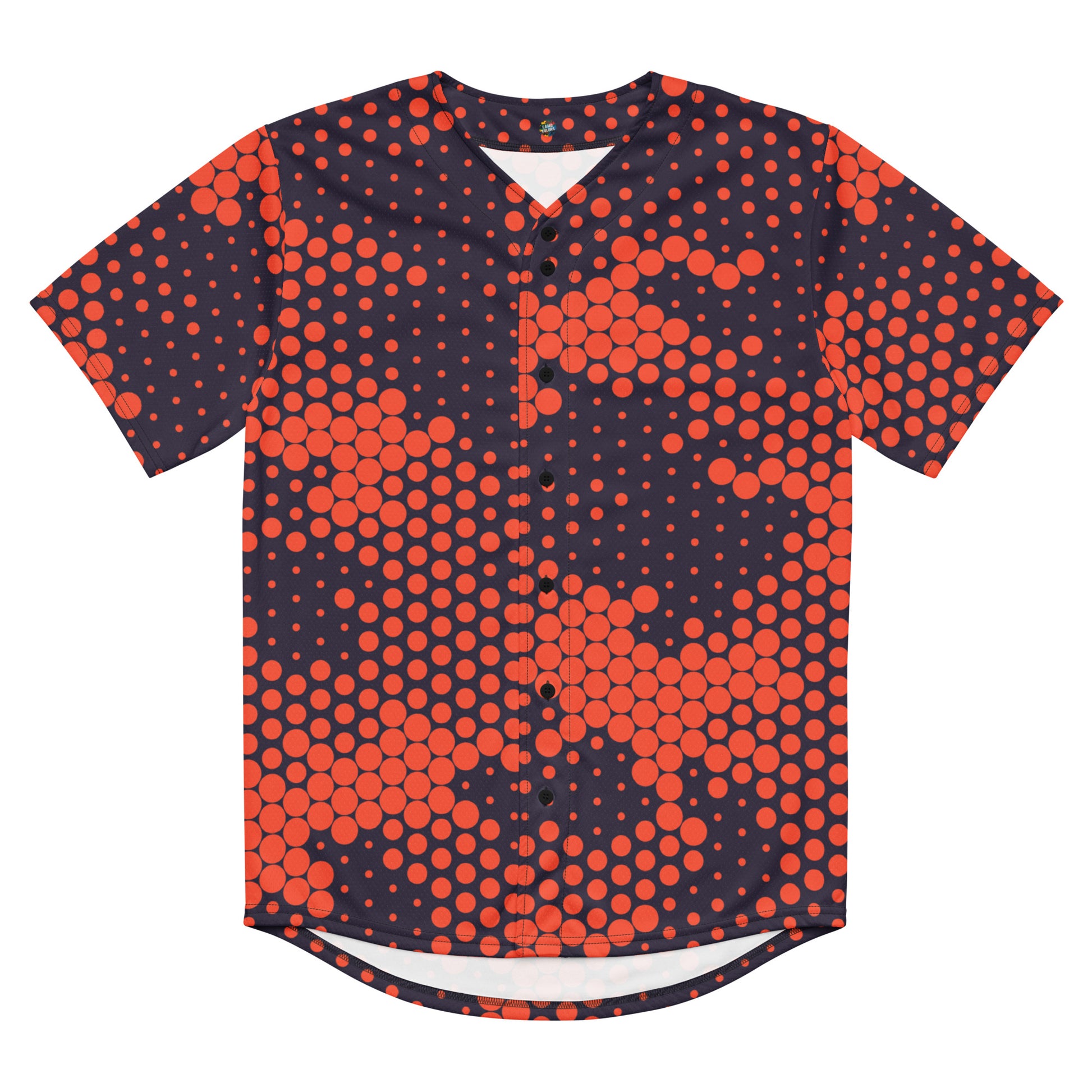 Baseball Jersey | Blue & Orange Digital Camouflage