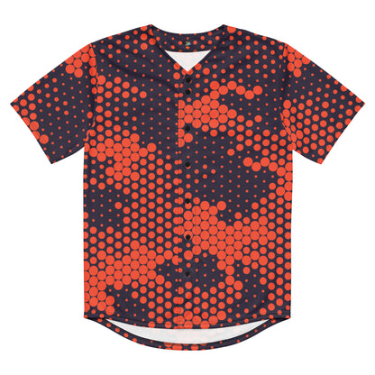 Baseball Jersey | Blue & Orange Digital Camouflage