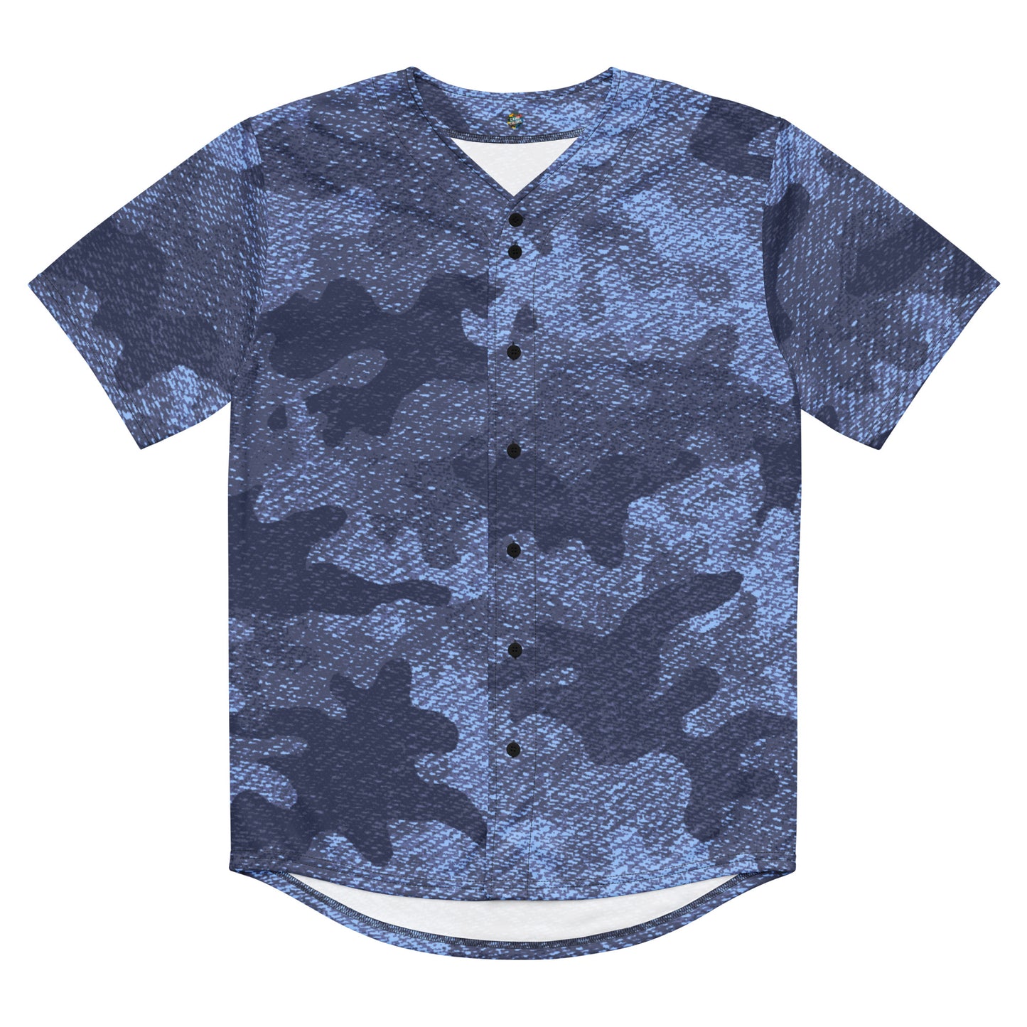 Baseball Jersey | Denim Blue Camouflage