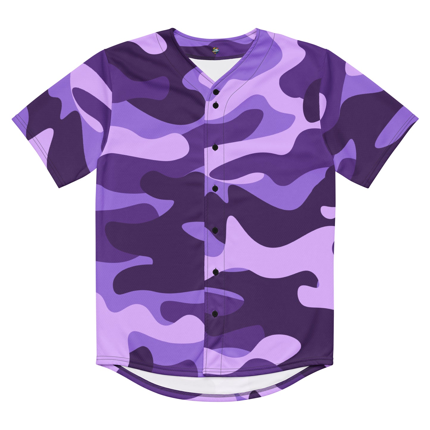 Baseball Jersey | Purple, Blue & Mauve Camouflage