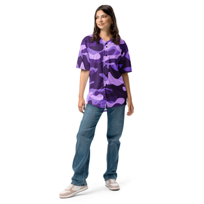 Baseball Jersey | Purple, Blue & Mauve Camouflage