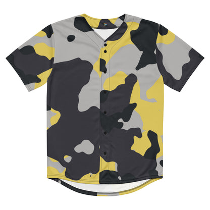 Camiseta de béisbol | Unisex | Camuflaje amarillo, negro y plateado