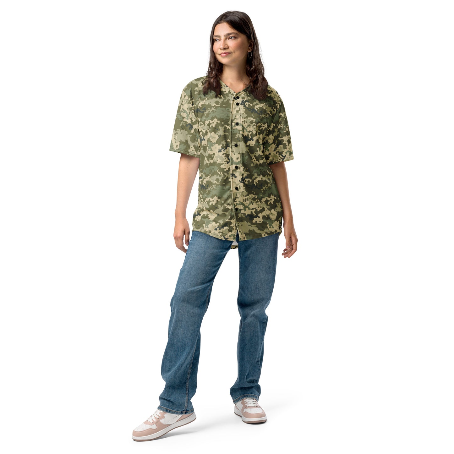 Green Camo Baseball Jersey | Ukraine Green Camouflage