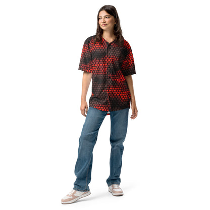 Red Camo Baseball Jersey | Geometric Hive