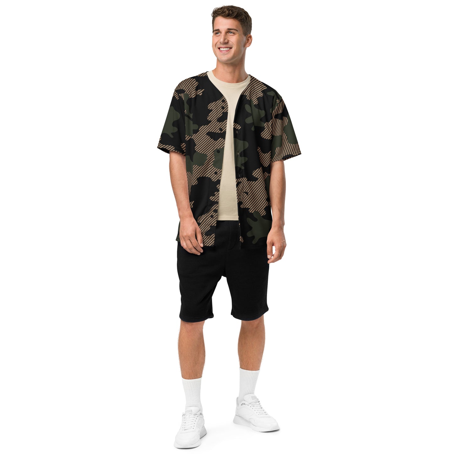 Camo Baseball Jersey | Military Green Camouflage