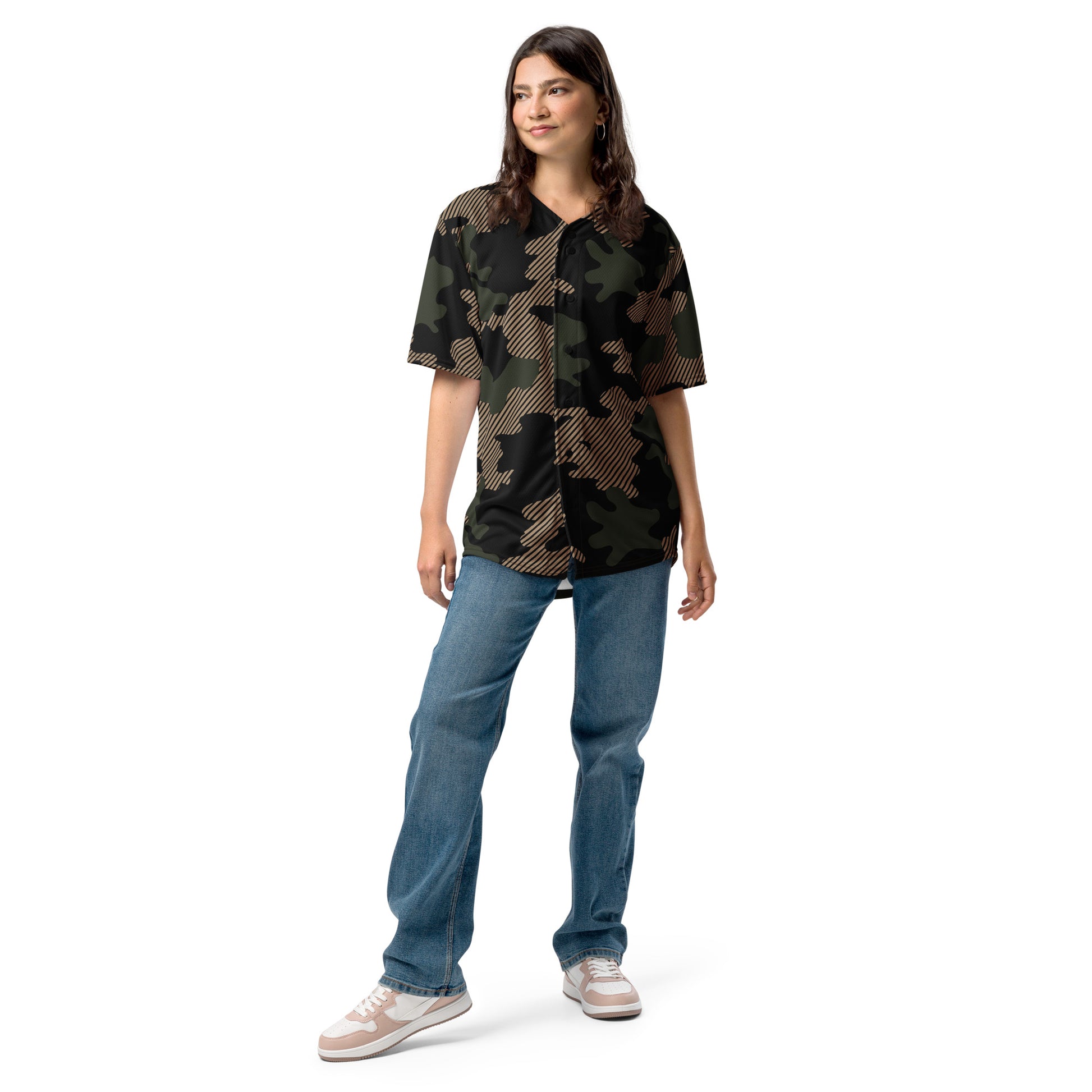 Camo Baseball Jersey | Military Green Camouflage