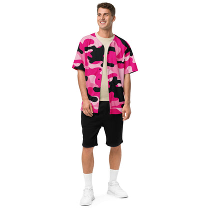 Camo Baseball Jersey | Pink, Candy, Black and Cerise