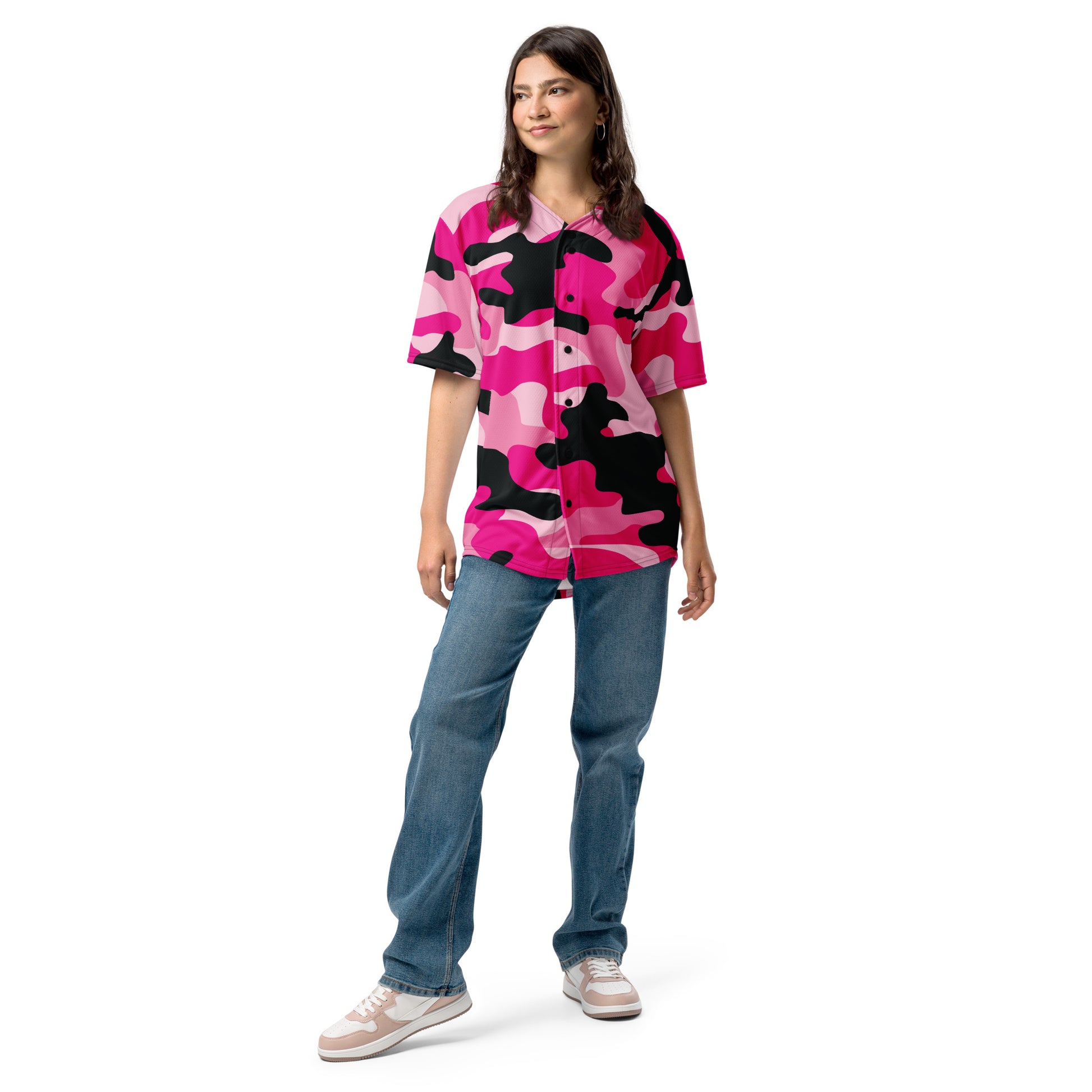 Camo Baseball Jersey | Pink, Candy, Black and Cerise