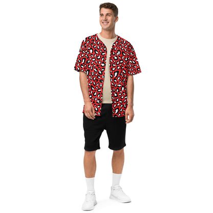 Leopard Jersey | Red, Black, and White Pattern