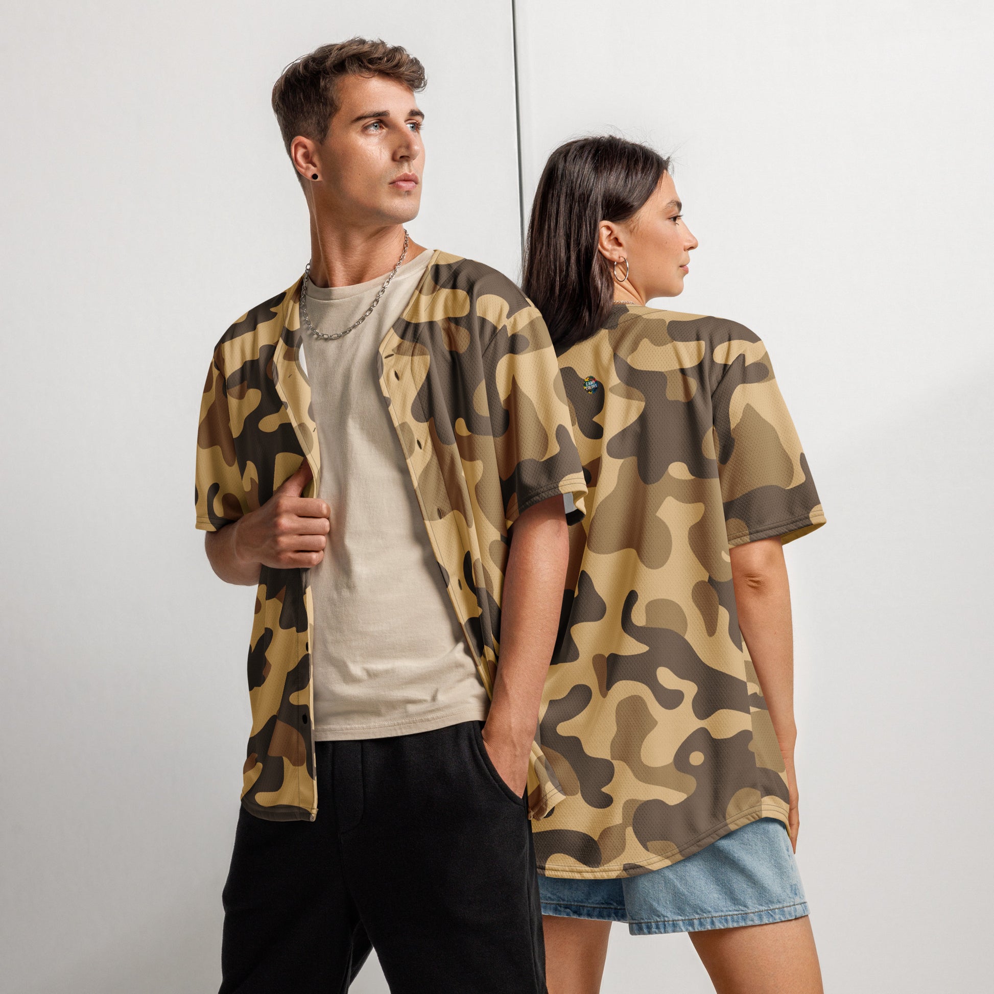 Baseball Jersey | Khaki Camouflage